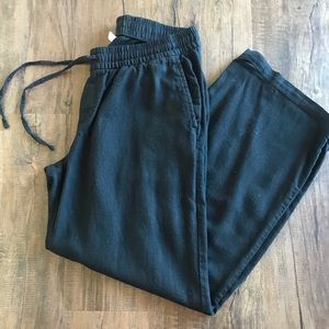 Old Navy Black Linen Pants Size Medium
